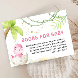 Tarjeta De Recepción Dinosaur Baby Shower Girl Book For Baby