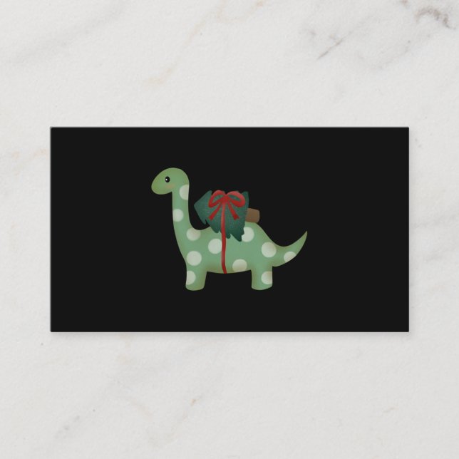 Tarjeta De Recepción dinosaurio navidad (Anverso)