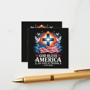 Tarjeta De Recepción Dios bendiga a América 250 años 1776-2026