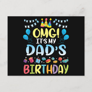 Tarjeta De Recepción Dios mío, es el cumpleaños de mi papá feliz para m