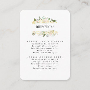 Tarjeta De Recepción Dirección de Cream y BODA de Marfil