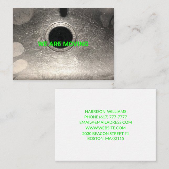 Tarjeta De Recepción Dirección de foto de personalizado de neón de invi (Anverso / Reverso)