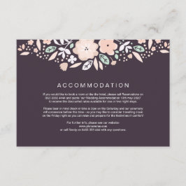 Tarjeta De Recepción Dirección del Boda de Floral de Whirlwind