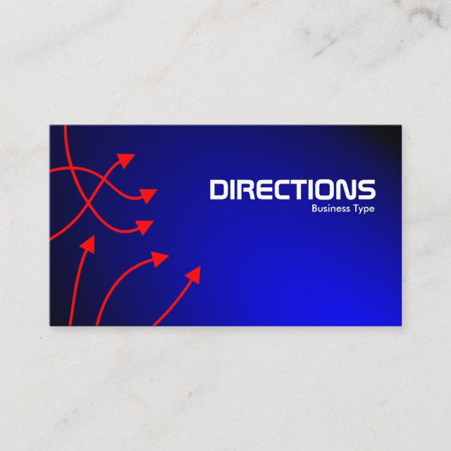 Tarjeta De Recepción Direcciones - Azul iluminado (Anverso)
