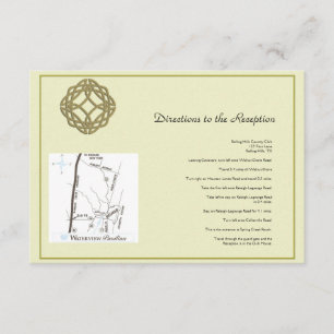 Tarjeta De Recepción Direcciones célticas de la boda del nudo de la