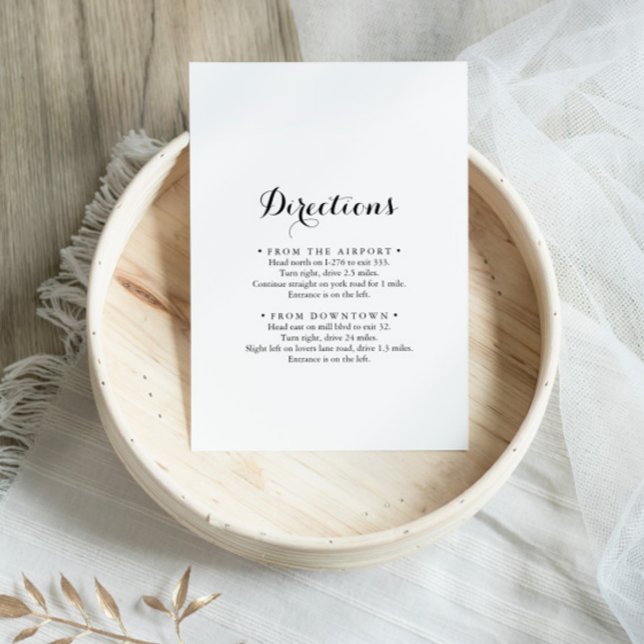 Tarjeta De Recepción Direcciones de Boda de caligrafía moderna (Subido por el creador)