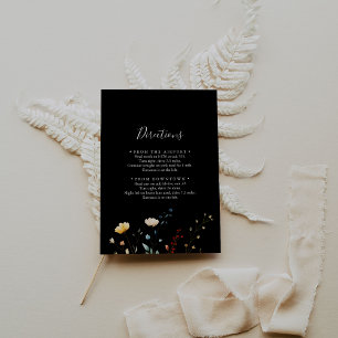 Tarjeta De Recepción Direcciones de boda de jardín silvestre colorido