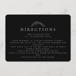 Tarjeta De Recepción Direcciones de Boda de monograma de la guirnalda b