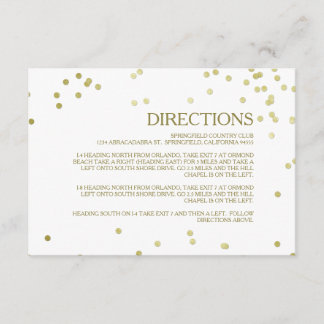 Tarjeta De Recepción Direcciones de Boda de Relieve metalizado dorado f