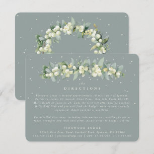 Tarjeta De Recepción Direcciones de Garland Seafoam Snowberry+Eucalyptu