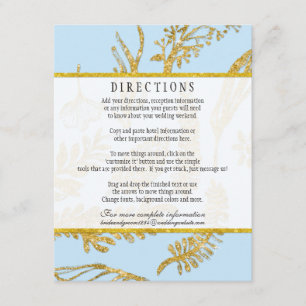 Tarjeta De Recepción Direcciones de la mano moderna hoja de tracción de