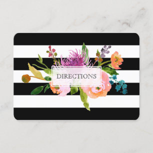 Tarjeta De Recepción Direcciones de las tuberías mitzvah/DIYstripes/flo