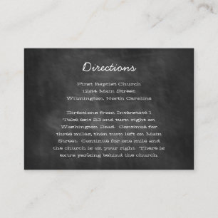 Tarjeta De Recepción Direcciones del Boda de tablero de cambios Inserta