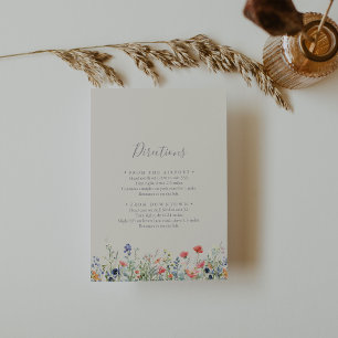 Tarjeta De Recepción Direcciones radiantes de Bodas de flores silvestre