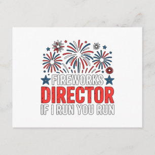 Tarjeta De Recepción Director de Fuegos Artificiales del 4 de Julio Si 