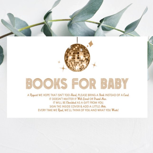 Tarjeta De Recepción Disco Ball 'Disco Baby' Baby Shower Books Para El  (Subido por el creador)