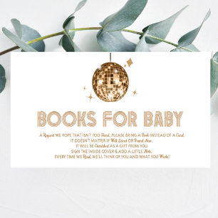 Tarjeta De Recepción Disco Ball 'Disco Baby' Baby Shower Books Para El
