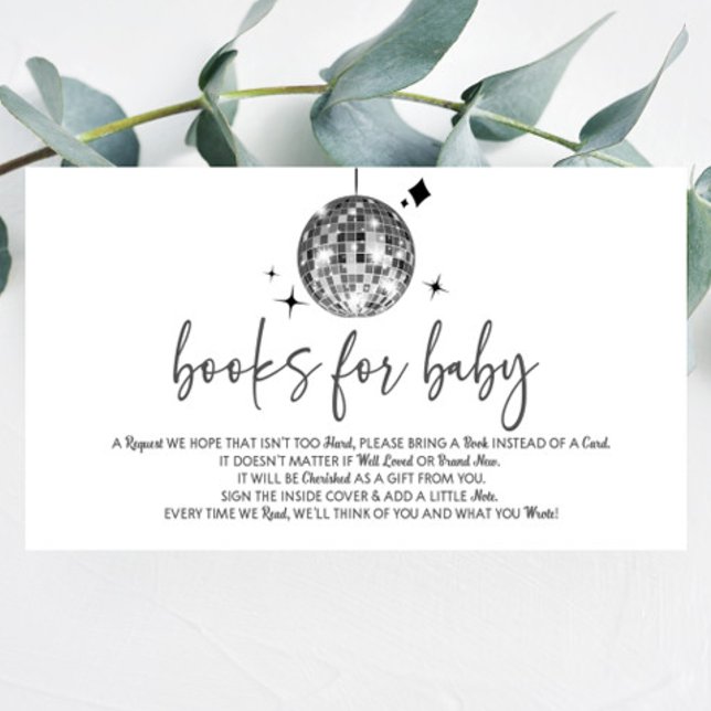 Tarjeta De Recepción Disco Ball 'Disco Baby' Baby Shower Books Para El  (Subido por el creador)