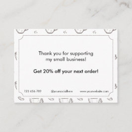 Tarjeta De Recepción Discount and Logo Card for Small Coffee Shop