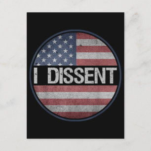 Tarjeta De Recepción Discrepo citando a hombres de bandera norteamerica