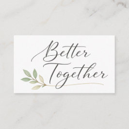 Tarjeta De Recepción Diseño de cita de amor manuscrita romántica