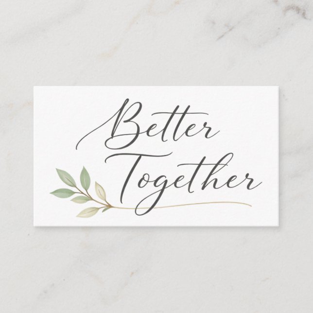 Tarjeta De Recepción Diseño de cita de amor manuscrita romántica (Anverso)