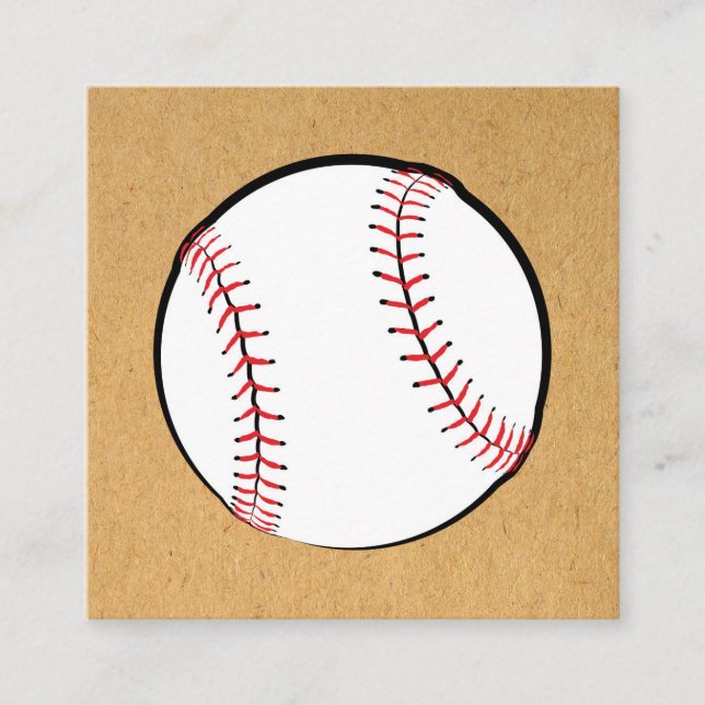 Tarjeta De Recepción Diseño de Ilustracion de Béisbol Deportivo de Arte (Anverso)