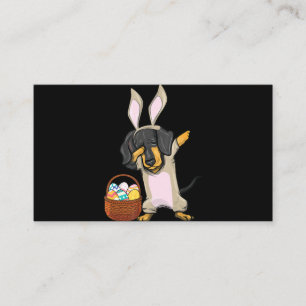 Tarjeta De Recepción Diseño de los Chicas Dabbing Easter Bunny Dachshun