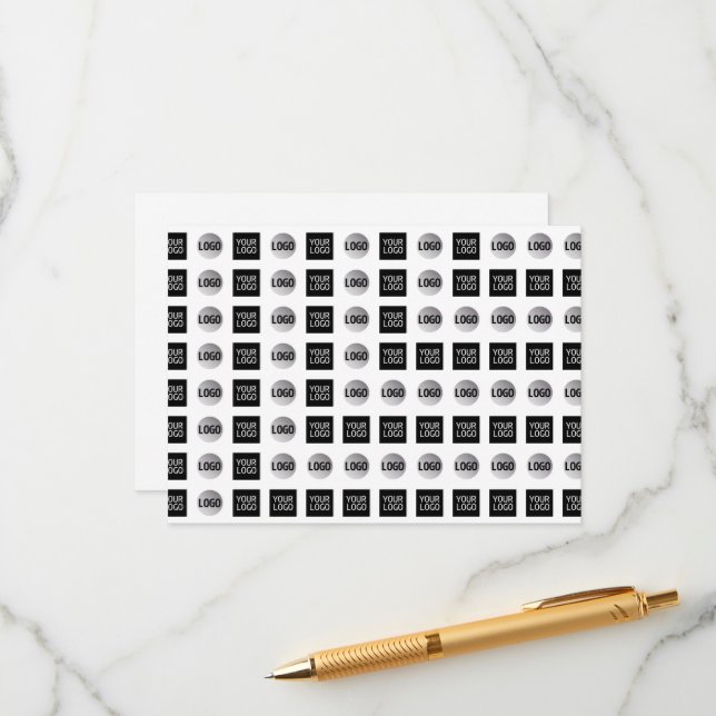 Tarjeta De Recepción Diseño de patrón de logotipo geométrico 2 (Anverso/Reverso In Situ)