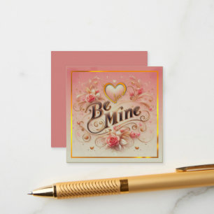 Tarjeta De Recepción Diseño de San Valentín Sé Mía con Corazón, Cita