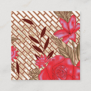 Tarjeta De Recepción Diseño de tejidos intrincados con motivos florales