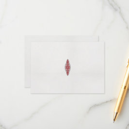 Tarjeta De Recepción diseño de un patrón rojo y blanco