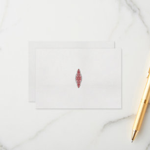 Tarjeta De Recepción diseño de un patrón rojo y blanco