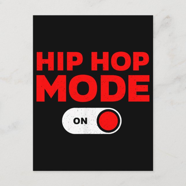 Tarjeta De Recepción Diseño divertido de hip hop para hombres mujeres H (Anverso)