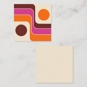 Tarjeta De Recepción Diseño geométrico estilo retro Mod 1970