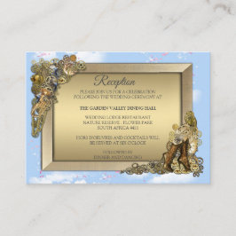 Tarjeta De Recepción Diseño gráfico Steampunk sobre la ilusión del tiem