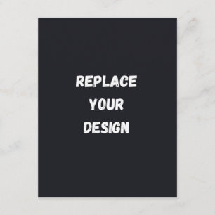 Tarjeta De Recepción Diseño simple negro personalizado Agregar foto o t