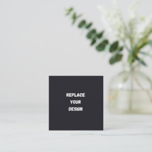 Tarjeta De Recepción Diseño simple negro personalizado Agregar foto o t