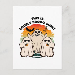 Tarjeta De Recepción Disfraz de Halloween de Fantasma Divertido Boo