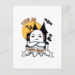 Tarjeta De Recepción Disfraz de Halloween de Fantasma Divertido Boo