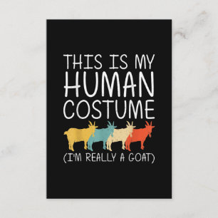 Tarjeta De Recepción Disfraz humano de Cabra Halloween
