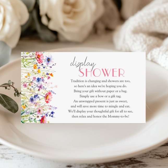 Tarjeta De Recepción Display Shower Colorful Wildflower Baby Shower (Subido por el creador)