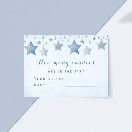 Tarjeta De Recepción Divertido Blue Candy adivinando las estrellas de l