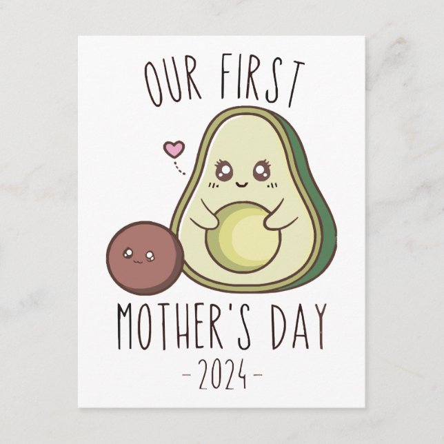 Tarjeta De Recepción Divertido el primer día de nuestra madre (Anverso)
