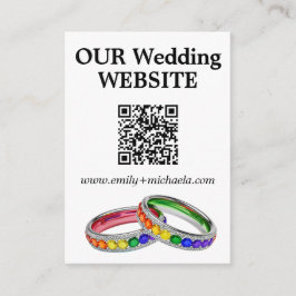 Tarjeta De Recepción 🌈 Divertido sitio web de boda con código QR entre