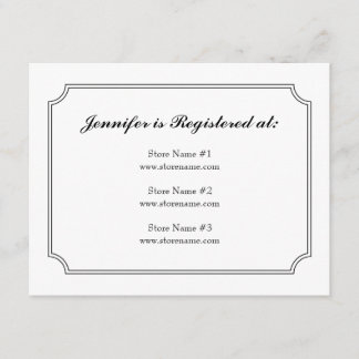 Tarjeta De Recepción Dogwood Plaid Registry Card