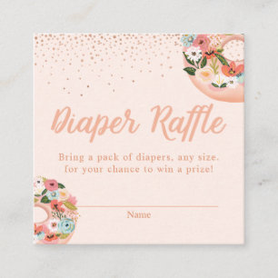Tarjeta De Recepción Donaciones florales Diapers Baby Shower Gabinete R