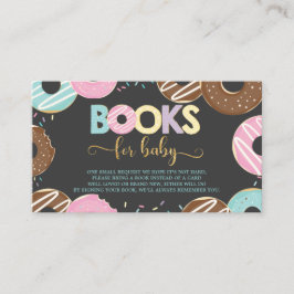 Tarjeta De Recepción Donut Baby Shower Doughnut Chica trae libros