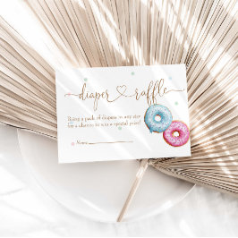 Tarjeta De Recepción Donut Gender Revelar Fiesta Diaper Raffle