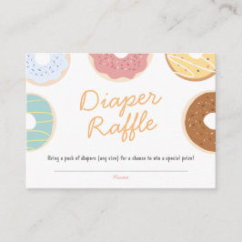 Tarjeta De Recepción Donut Sprinkle Diaper Raffle Baby Shower